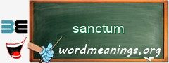 WordMeaning blackboard for sanctum